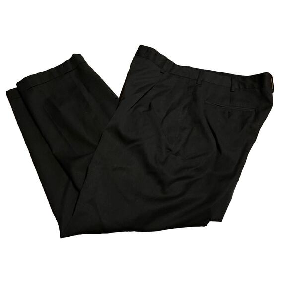 Jos A Bank Travelers Men Size 34 X 29 Dark Gray Pleated Dress Pants Business - Picture 1 of 4